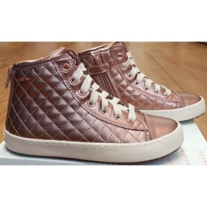 Geox Kalispera Girls Hi Trainer - Rose Gold