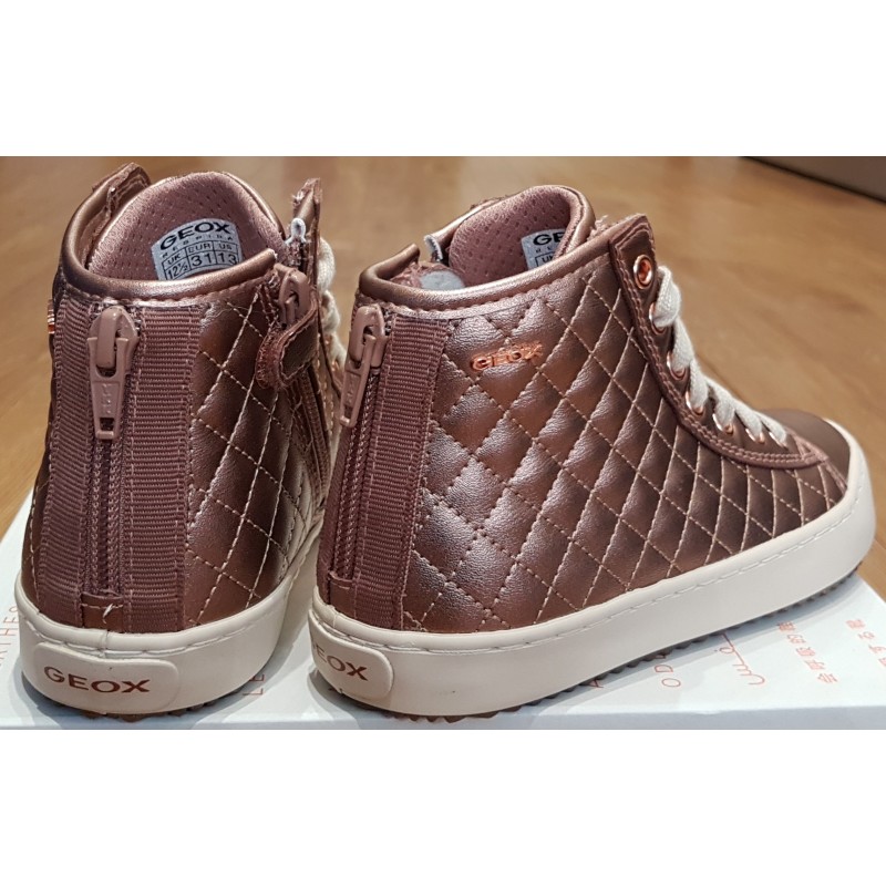 Geox Kalispera Girls Hi Trainer - Rose Gold - Image 3