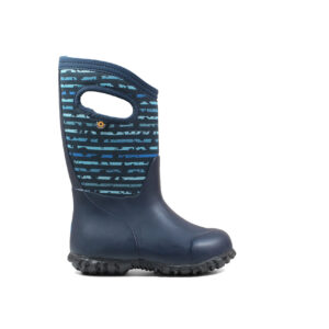 Bogs York Blue Spot Stripe Kids Wellie