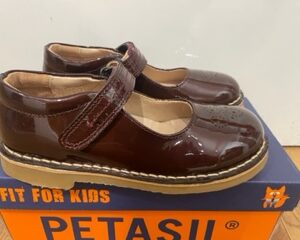 Petasil Celina Girls Mary Jane Shoe - Burgundy Patent