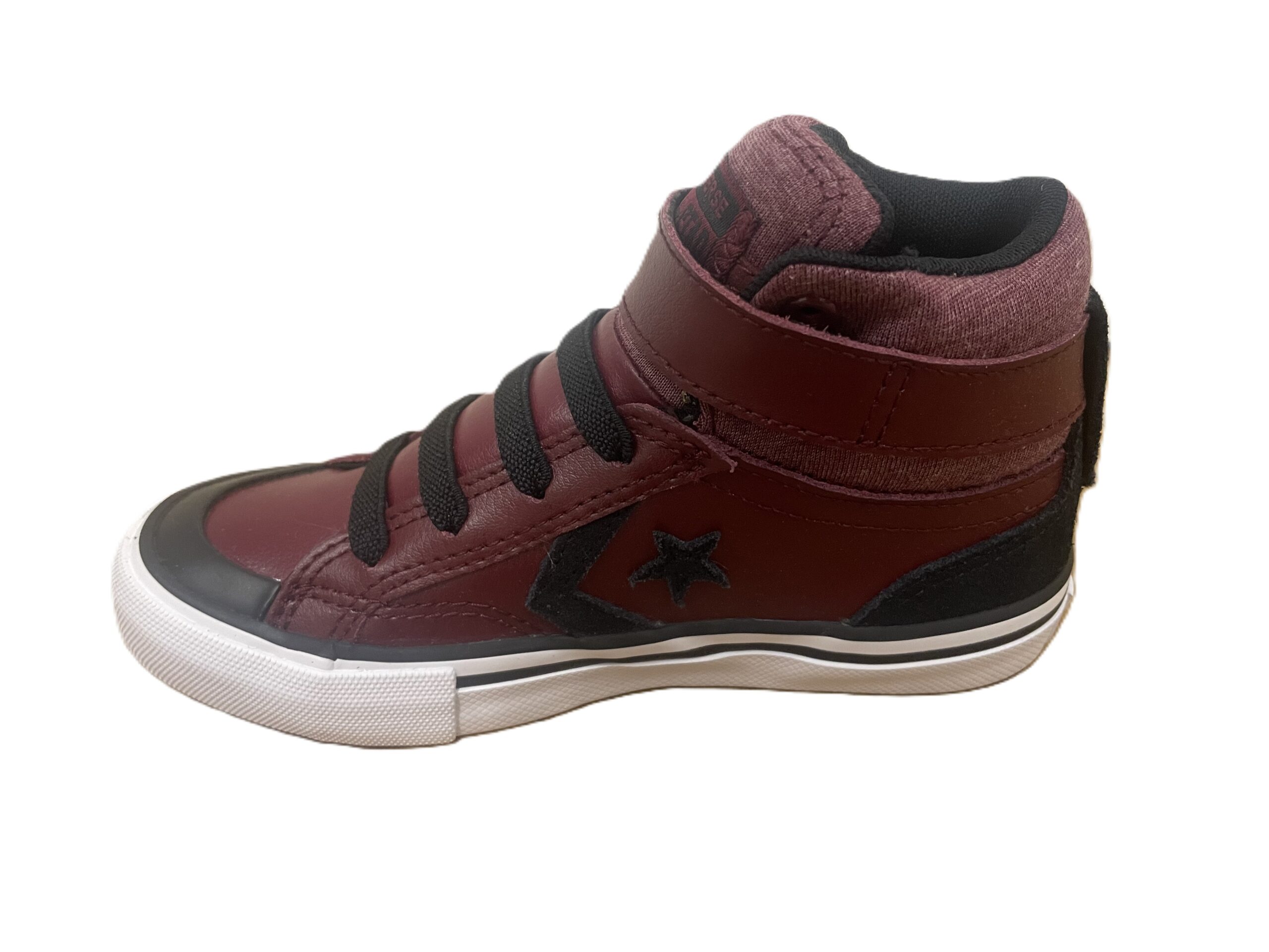 Kids Converse Pro Blaze Strap Hi - Burgundy - Image 4