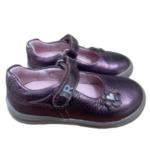 Girls Richter 0311 Metallic Purple Leather Mary Jane Shoe