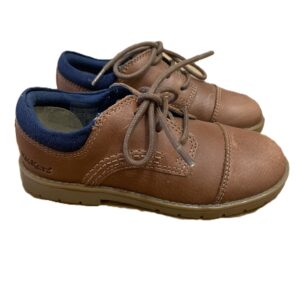 Kickers Orin Derby Kids Tan leather lace up shoe