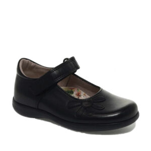 Petasil Bonnie - Back Leather Girls School Shoe- E Fitting