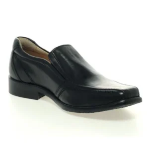 Petasil Tyndal Boys Smart Black Leather Slip On Shoe