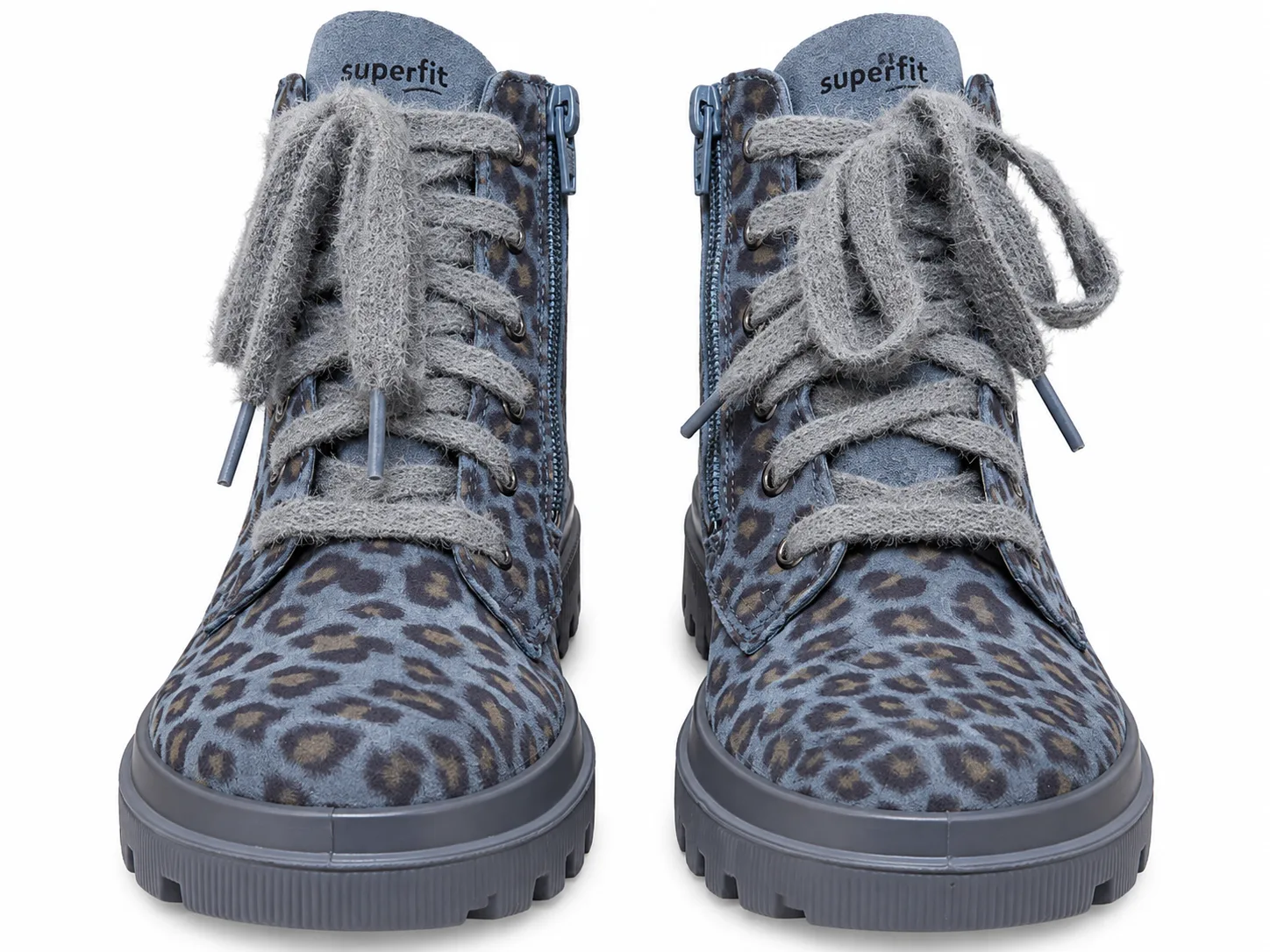 Superfit Girls' Blue Leopard Print Waterproof Boots - Image 2